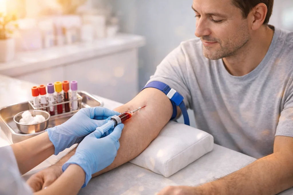 testosterone blood test UK